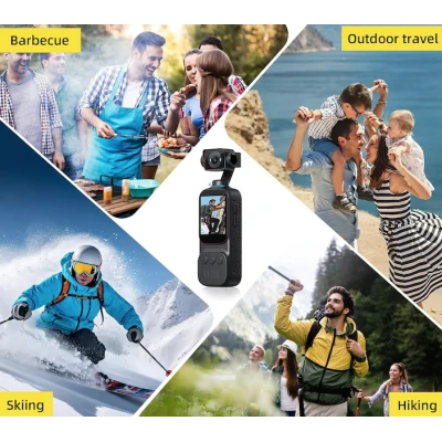 Mini Camera Video Sport 4K UHD cu Obiectiv Rotativ 270 grade Unghi Larg 170 WiFi Ecran LCD 2 inch