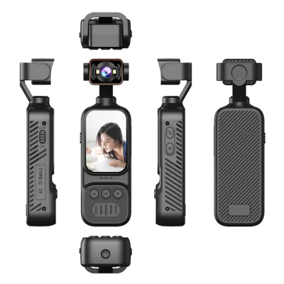 Mini Camera Video Sport 4K UHD cu Obiectiv Rotativ 270 grade Unghi Larg 170 WiFi Ecran LCD 2 inch
