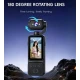 Mini Camera Video Sport 4K UHD cu Obiectiv Rotativ 270 grade Unghi Larg 170 WiFi Ecran LCD 2 inch