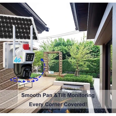 Camera de Supraveghere Solara JE 187 cu 4G 6MP 4K Rotire 360 Vedere Nocturna IR Detectare Umana