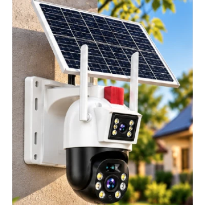 Camera de Supraveghere Solara JE 187 cu 4G 6MP 4K Rotire 360 Vedere Nocturna IR Detectare Umana