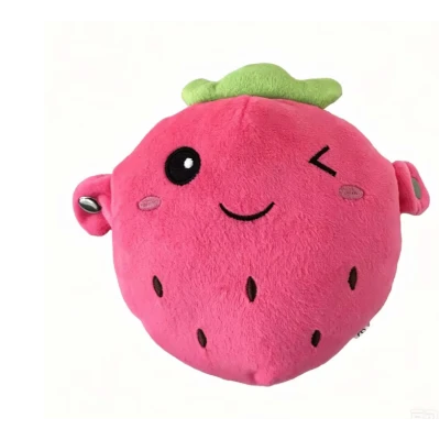 Jucarie Interactiva din Plus CAPSUNA Fruit Sensing Rhythm Toy Sunete Reactie la Atingere ROZ