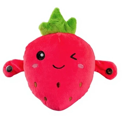 Jucarie Interactiva din Plus CAPSUNA Fruit Sensing Rhythm Toy Sunete Reactie la Atingere ROZ