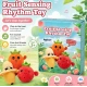 Jucarie Interactiva din Plus CAPSUNA Fruit Sensing Rhythm Toy Sunete Reactie la Atingere ROZ