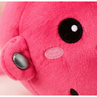 Jucarie Interactiva din Plus CAPSUNA Fruit Sensing Rhythm Toy Sunete Reactie la Atingere ROZ