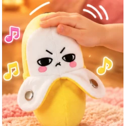 Jucarie Interactiva din Plus BANANA Fruit Sensing Rhythm Toy Sunete Reactie la Atingere GALBENA