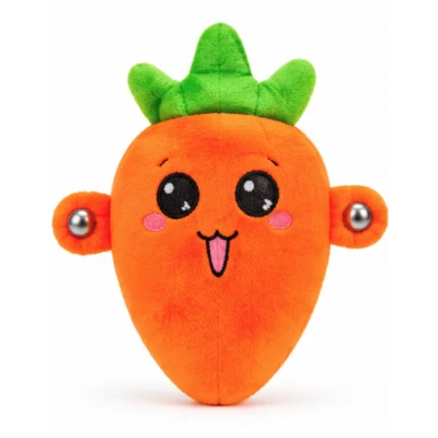 Jucarie Interactiva din Plus MORCOV Fruit Sensing Rhythm Toy Sunete Reactie la Atingere PORTOCALIU