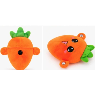 Jucarie Interactiva din Plus MORCOV Fruit Sensing Rhythm Toy Sunete Reactie la Atingere PORTOCALIU