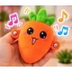 Jucarie Interactiva din Plus MORCOV Fruit Sensing Rhythm Toy Sunete Reactie la Atingere PORTOCALIU