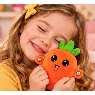 Jucarie Interactiva din Plus MORCOV Fruit Sensing Rhythm Toy Sunete Reactie la Atingere PORTOCALIU