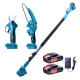 Foarfeca Electrica de Tuns Crengi 2 in 1 cu Mini Drujba si Tija Telescopica cu 2 Acumulatori HUS746 2 