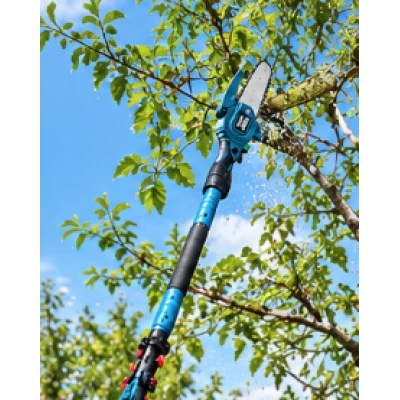 Foarfeca Electrica de Tuns Crengi 2 in 1 cu Mini Drujba si Tija Telescopica cu 2 Acumulatori HUS746 2 