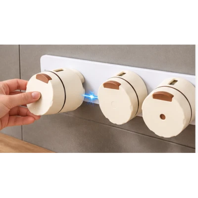 Set 4 Recipiente Magnetice pentru condimente tip organizator cu montare pe Perete