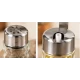 Set Oliviera 5 Piese pentru scobitori Condimente Ulei si Otet cu Capace din Inox si Suport