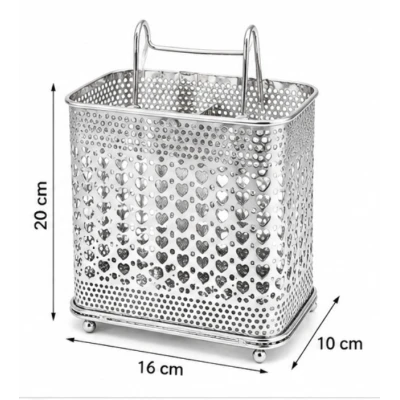 Suport pentru Tacamuri din Metal Organizator de Bucatarie 16 × 10 × 20 cm