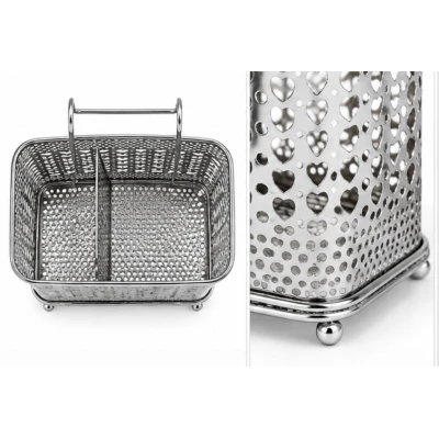 Suport pentru Tacamuri din Metal Organizator de Bucatarie 16 × 10 × 20 cm