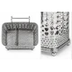 Suport pentru Tacamuri din Metal Organizator de Bucatarie 16 × 10 × 20 cm