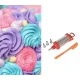 Seringa pentru Decorarea Prajiturilor din Inox cu 3 Duze si Spatula