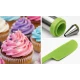 Seringa pentru Decorarea Prajiturilor din Inox cu 3 Duze si Spatula