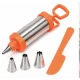 Seringa pentru Decorarea Prajiturilor din Inox cu 3 Duze si Spatula