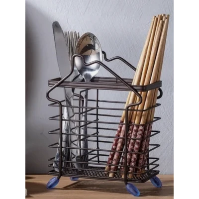 Suport pentru Tacamuri din Metal Organizator Bucatarie tip casuta 15 × 9 × 20 cm