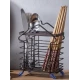 Suport pentru Tacamuri din Metal Organizator Bucatarie tip casuta 15 × 9 × 20 cm