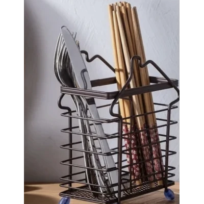 Suport pentru Tacamuri din Metal Organizator Bucatarie tip casuta 15 × 9 × 20 cm