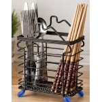 Suport pentru Tacamuri din Metal Organizator Bucatarie tip casuta 15 × 9 × 20 cm
