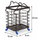 Suport pentru Tacamuri din Metal Organizator Bucatarie tip casuta 15 × 9 × 20 cm