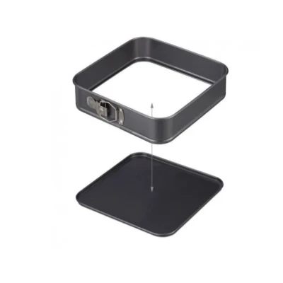 Set 3 Forme Patrate pentru Tort cu Fund Detasabil 12 / 15 / 18 cm