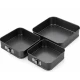 Set 3 Forme Patrate pentru Tort cu Fund Detasabil 12 / 15 / 18 cm