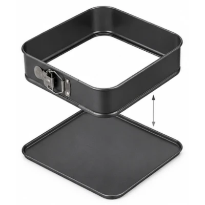 Set 3 Forme Patrate pentru Tort cu Fund Detasabil 12 / 15 / 18 cm