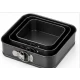 Set 3 Forme Patrate pentru Tort cu Fund Detasabil 12 / 15 / 18 cm