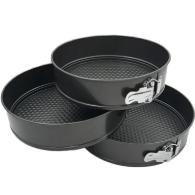 Set 3 Forme Rotunde pentru Tort cu Fund Detasabil 18 / 20 / 22 cm