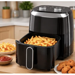 Friteuza cu Aer Cald Air Fryer capacitate 5.5L Control Temperatura si Timp