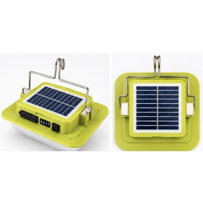 Lampa LED Camping 229L SMD cu Panou Solar Power Bank USB si carlig