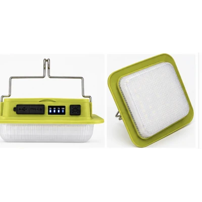 Lampa LED Camping 229L SMD cu Panou Solar Power Bank USB si carlig