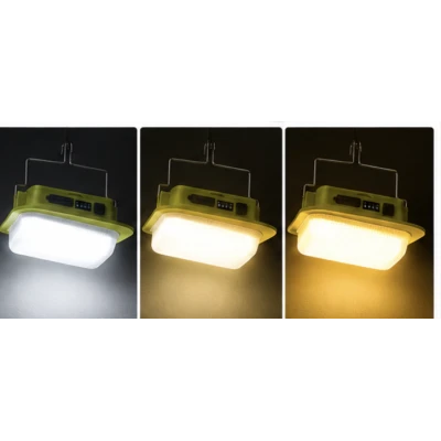 Lampa LED Camping 229L SMD cu Panou Solar Power Bank USB si carlig