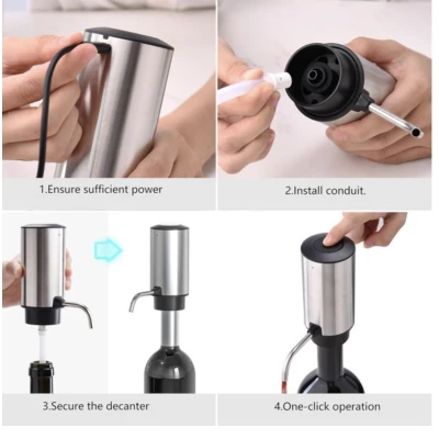 Aerator si Dozator Electric pentru Vin reincarcabil USB