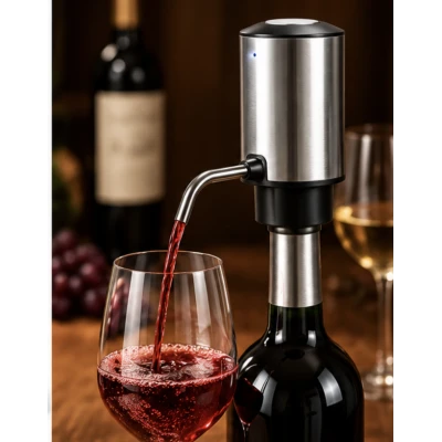 Aerator si Dozator Electric pentru Vin reincarcabil USB