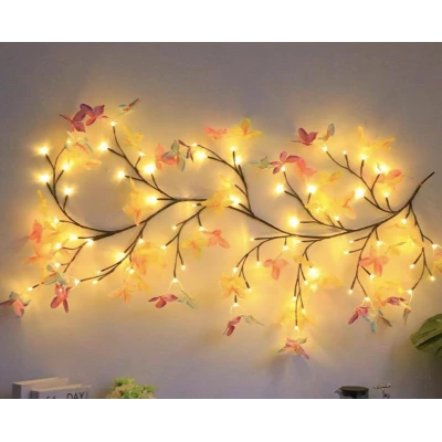 Ghirlanda Luminoasa LED cu Flori USB Telecomanda 8 Moduri de Iluminare Decorativa