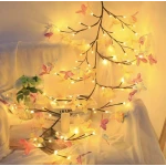 Ghirlanda Luminoasa LED cu Flori USB Telecomanda 8 Moduri de Iluminare Decorativa