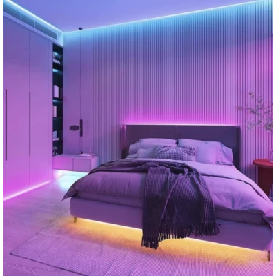 Instalatie LED RGB 10 Metri Multicolora Control prin Aplicatie si Telecomanda