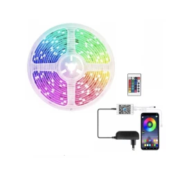 Instalatie LED RGB 10 Metri Multicolora Control prin Aplicatie si Telecomanda