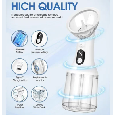 Aparat Electric pentru Curatarea Urechilor cu Apa rezervor 200 ml motor silentios