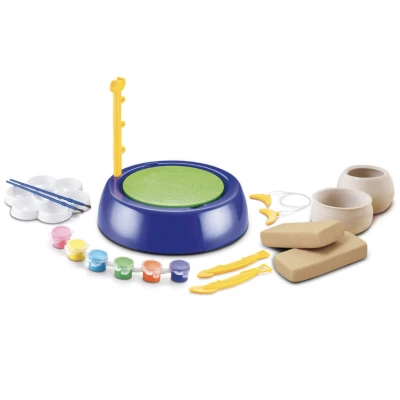 Set Creativ cu roata de olarit 2 viteze 6 culori de vopsea kit de modelaj ceramica 22 × 22 cm