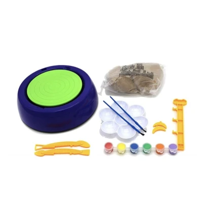 Set Creativ cu roata de olarit 2 viteze 6 culori de vopsea kit de modelaj ceramica 22 × 22 cm