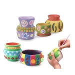 Set Creativ cu roata de olarit 2 viteze 6 culori de vopsea kit de modelaj ceramica 22 × 22 cm