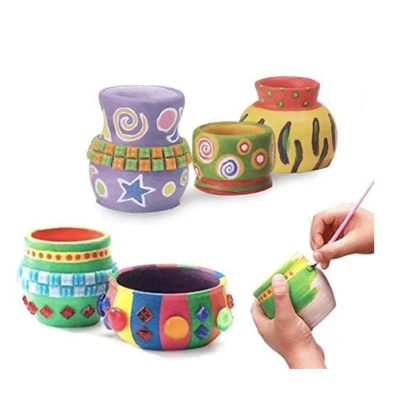 Set Creativ cu roata de olarit 2 viteze 6 culori de vopsea kit de modelaj ceramica 22 × 22 cm