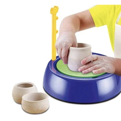 Set Creativ cu roata de olarit 2 viteze 6 culori de vopsea kit de modelaj ceramica 22 × 22 cm